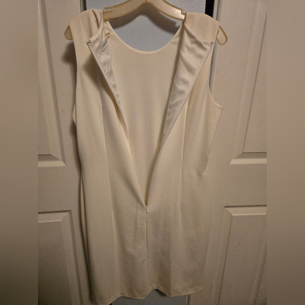 Calvin Klein Ivory Striped Mini Dress - Picture 7 of 12